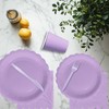 HIPVVILD Purple Party Decorations Supplies Tableware, Light Purple Plates And