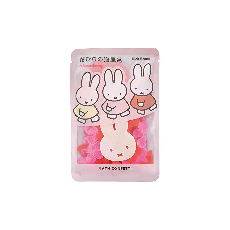 Miffy Strawberry Scented Foaming Bath Confetti (Bath Agent, Bubble Bath,