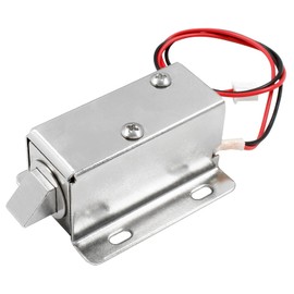 Bonsicoky DC 6V 1.5A Electromagnetic Solenoid Lock, Mini Slim Electric Door Latch for Cabinet Door Drawer