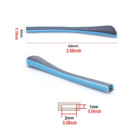Children Eyeglass End Tips Square Hole Glasses Ear Sock Pieces Tube Eyewear Anti-Slip Rubber Comfort Replacement (Black/Blue)