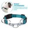 PETTOM Half Check Dog Collar Nylon Escape-proof Reflective Martingale Dog