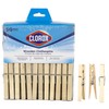 Clorox Wood Clothespins with Spring - Value Pack of 50
