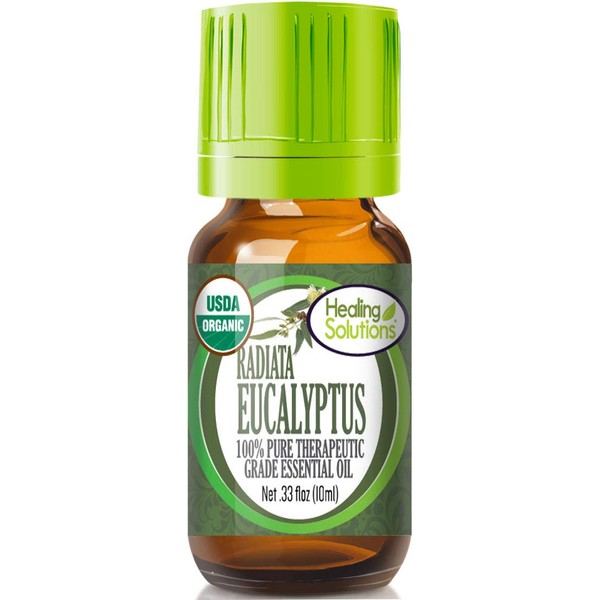 Healing Solutions Organic 10ml Oils - Eucalyptus Radiata Essential Oil - 0.33 Fluid Ounces