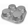 Handi-Foil 4-Cavity Cup Aluminum Foil Muffin Cupcake Pan - Disposable