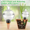 Coitak 4 PCS Plant Self Watering Globes with Covers, Brush,