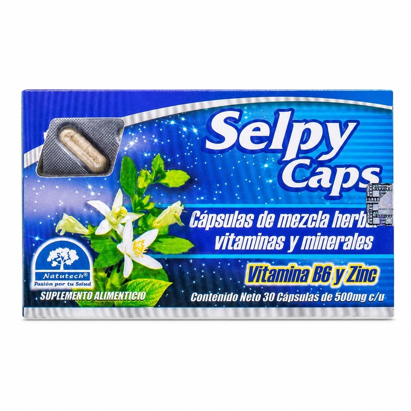 Selpy Caps Vitamina B6 Y Zinc Capsulas De Vitaminas Suplemento