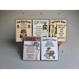 DOLLHOUSE MINIATURE ~ GARDEN CENTER SIGN by LORRAINE SCUDERI