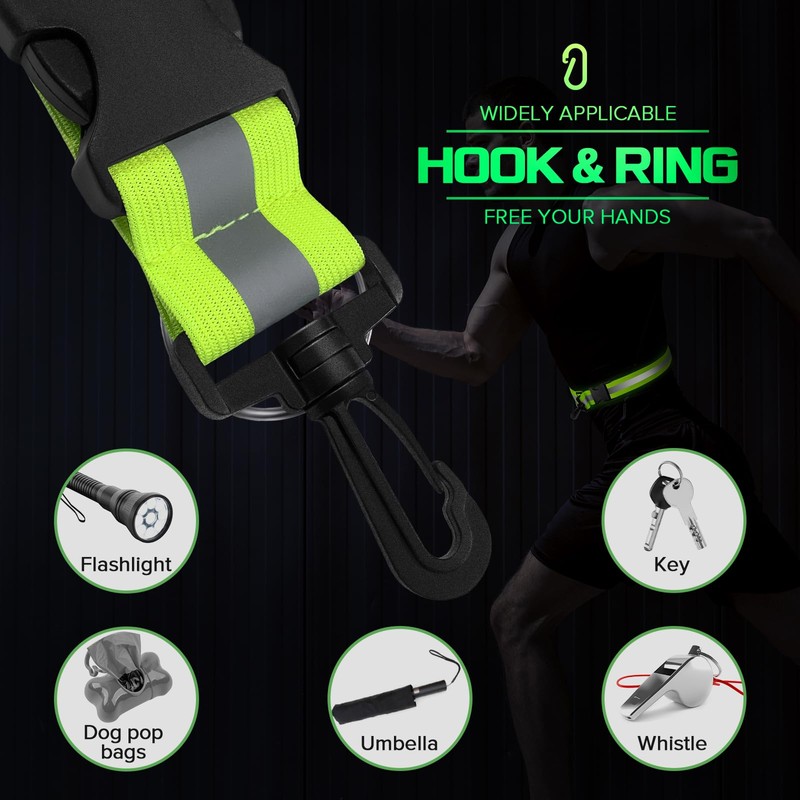Reflective Sash for Walking at Night, High Visibility Reflective Running