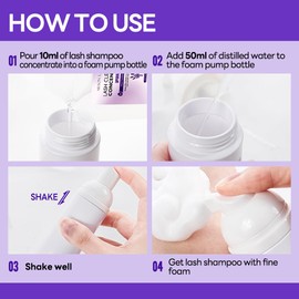 ARISON LASHES Lash Shampoo Concentrate 30ml Eyelash Cleanser Concentrate Professional Lash Extensions Shampoo-Make 3 Bottles 60ml Lash Shampoo