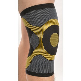 Solace Care Adjustable Elastic Compression Knee Support Sleeve - Knee Patella Support for Stiff or Achy Knee - Support for Arthritis, Bursitis, Tendinitis & Sprains (Unisex) (Medium, Black)