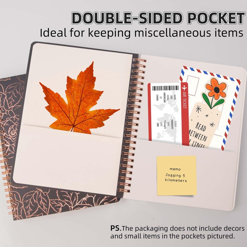 ZenBeya Cute Spiral Notebook A5, Aesthetic Spiral Journal for Women