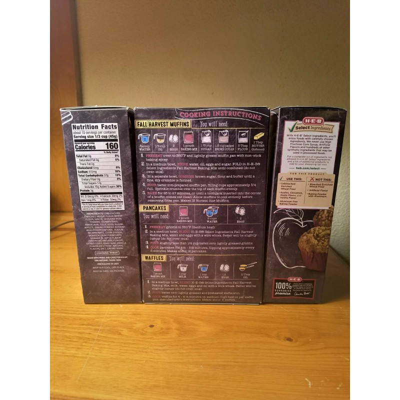 HEB X3 16oz Fall Harvest Apple Pancake Mix HEB Baking