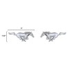 Maryland Mustang NEW! Mustang Chrome Running Horse Pony Emblems Pair
