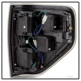 ACANII - For 2009-2014 Ford F150 Black Housing LED Light Tube Style Tail Lights Brake Lamps Pair Driver & Passenger Sde