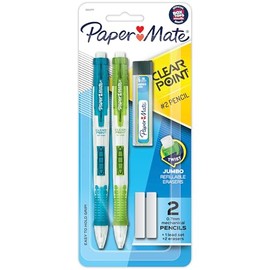 Paper Mate Clear Tip 0.7mm Mechanical Pencil Starter Set, Colors May Vary (56047PP)