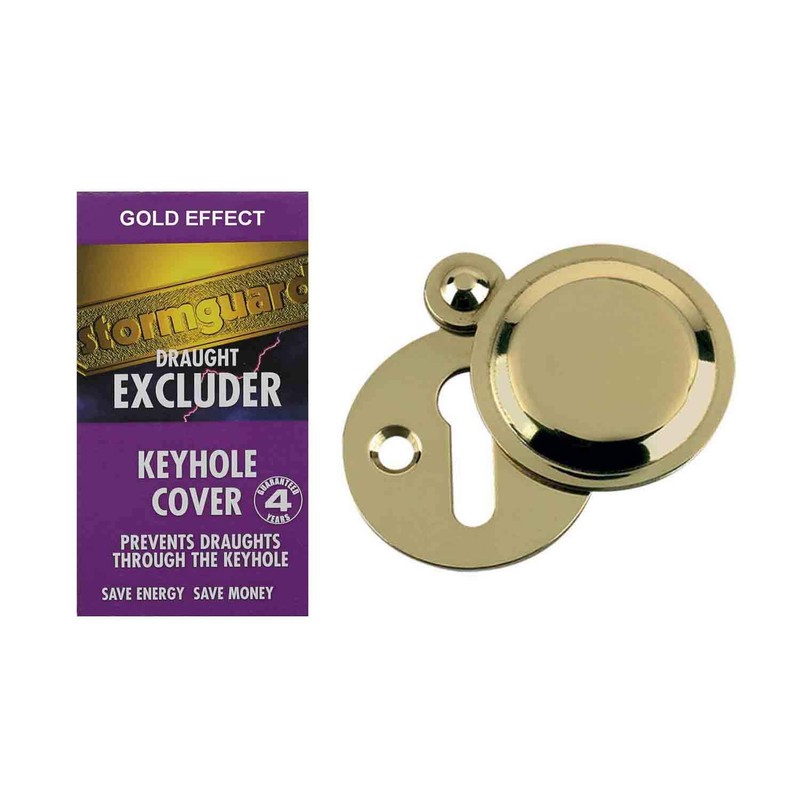 Stormguard Keyhole Cover Escutcheon Covered Plate Draught Excluder Lock Cover