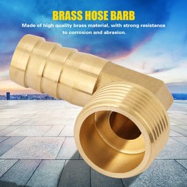 90 Degree Angle Brass Bar Connector G3 / 4 Inch Male Thread Metals Brass Hose Connection Air/Water/Fuel/Oil/Inert Gas (16 mm)
