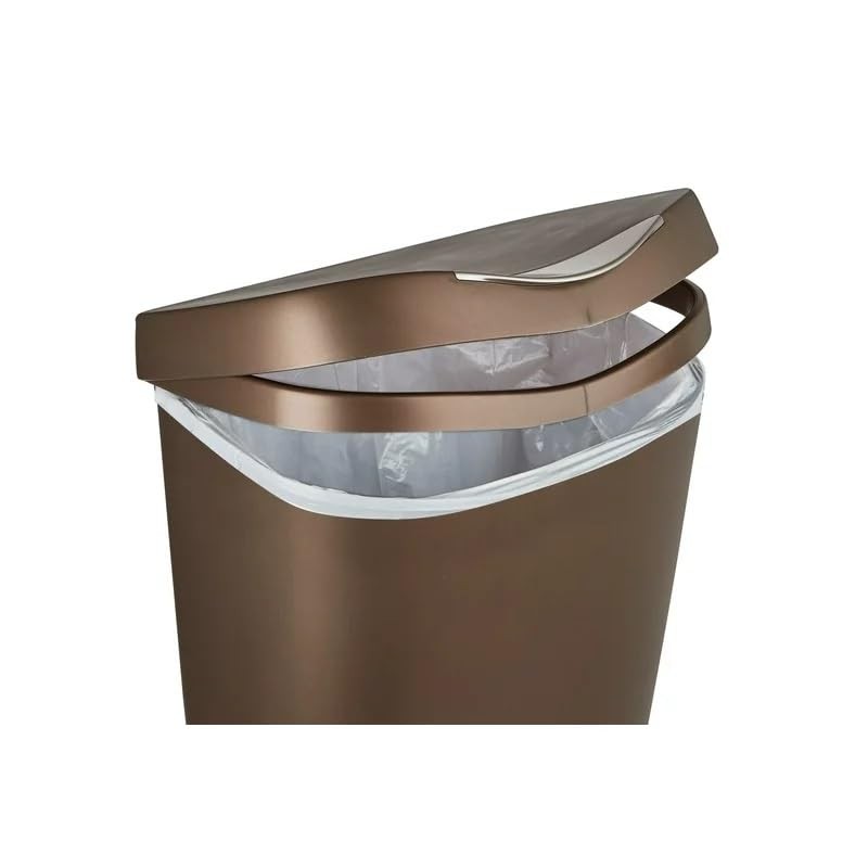 Umbra Brim 13 gal Bronze Plastic Step On Trash Can