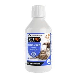 VETIQ Denti-Care Solution For Cats & Dogs, Simply Add to Drinking Water to Reduce Dental Plaque and Freshen Bad Breath, 250 ml