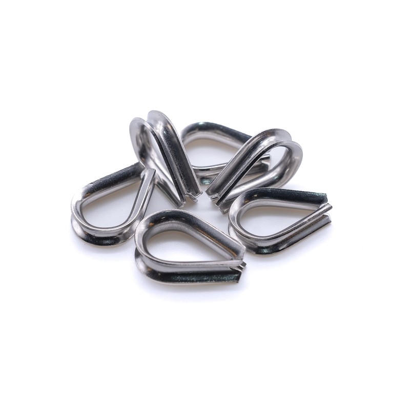 Stainless steel wire rope thimble eyelet marine grade A4 316