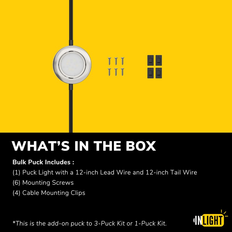 GETINLIGHT 2.75" Wide 2700K Swivel and Dimmable Wired LED Puck