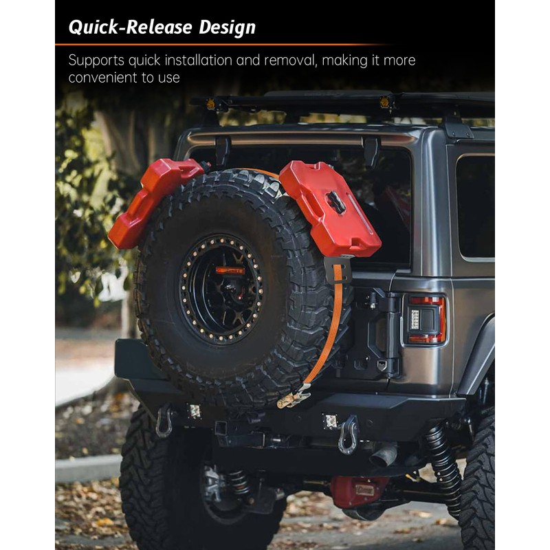 Krysolad 2 Pcs Universal Quick Release Spare Tire Mount, with