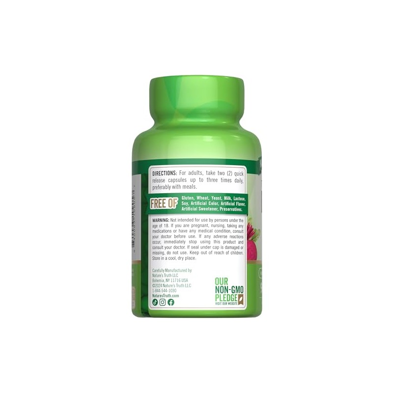 Nature's Truth Cápsulas de raíz de remolacha | 1000 mg