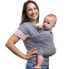 CuddleBug Baby Sling Carrier for Newborns - Infant Baby Wrap Carrier Newborn to Toddler up to 36 lbs - Lightweight & Hands Free Baby Sling Carrier (Grey)