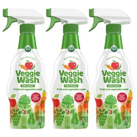 Veggie Wash Organic Fruit & Vegetable Wash, Certfied Organic Produce Wash and Cleaner, 16-Fluid Ounce, Pack of 3