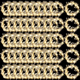 Taiyin 50 Pieces LED Feather Crown Headbands - Luminous Flashing Hair Accessories, Adjustable Light up Wreath for Women (Warm White)