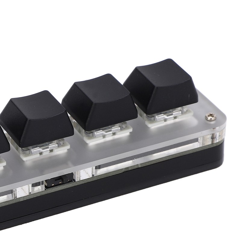 One Handed Mechanical Keyboard 4 Key with Adjustable RGB DIY