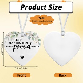 Keep Making Him Proud Ceramic Pendants Bereavement Gifts Keepsake Loss of Loved One Dad Memorial Hug Token in Loving Sympathy Gift Inspirational Thinking of You Hanging Heart Shaped Ornament