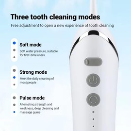 Generic Water Flosser for Teeth, 4 Modes, Gentle on Gums, Removes Plaque, White
