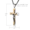 HZMAN Men's Stainless Steel Cross Crucifix Bible Prayer Pendant Necklace