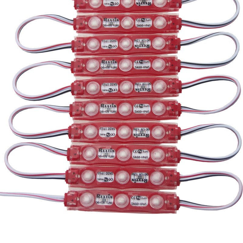 REXTiN Super Bright 200pcs 3 LED Module Red 2835 SMD