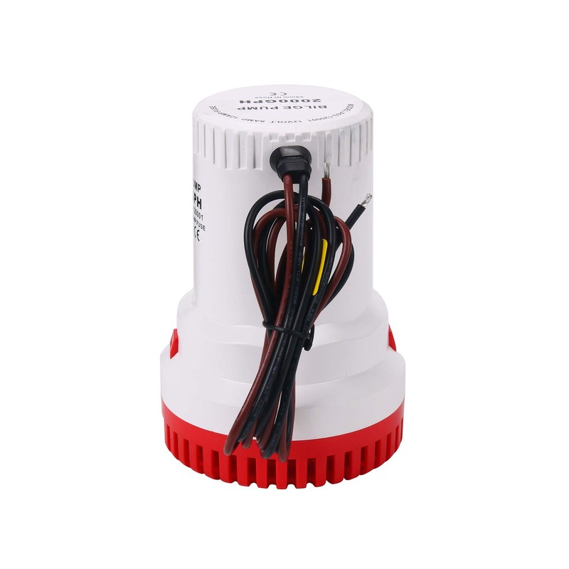 NovelBee 12V 2000 GPH Boat Marine Electric Submersible Bilge Pump