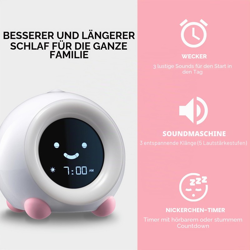 LittleHippo Mella Ready to Rise Kids Sleep Trainer, Night Light