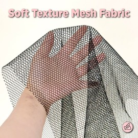 Donna Deluxe Weaving Net 17.5" X 26" Black Weaving Net for Crochet Hairstyles Womens Crochet Cap Womens Weaving Net for Hair Black Wig Cap for Hair, 1PC | DONNA