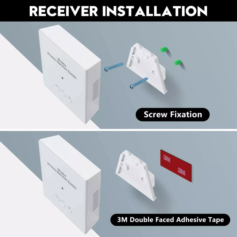 briidea Mailbox Alarm Briidea 500Ft Wireless Mailbox Alert with LED