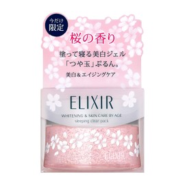 ELIXIR WHITE Sleeping Clear Pack, CS Face Pack, Cherry Blossom Scent, 3.5 oz (105 g) (x1)