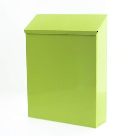 Simple Stylish Cute Mailbox, Green, Mailbox, Height 11.4 x Width 8.7 x Thickness 2.6 inches (29 x 22 x 6.5 cm)