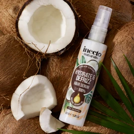 Inecto Naturals Hydrate & Defrizz Coconut Dream Crème Hair Serum 100ml, Anti Frizz, Preservers Moisture for Visibly Smooth Hydrated, 100% Natural Oils, Dry and Damaged