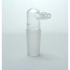 Vacuum or Argon Adapter, Borosilicate Glass, Bent Type, 24/40