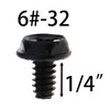 MEETOOT 100PCS 6#-32x6 Hex Washer Head Replacement PC Case Mounting