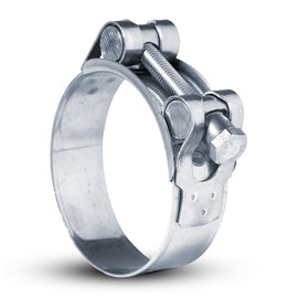 (52-55 mm) GBS Stainless Steel W4 V2A Joint Bolt Clamps Hose Clamps Chuck Jaw Clamps (Exhaust Clamp Universal Exhaust Clamp Exhaust Pipe Clamp) (52-55 mm Band Width 22 mm (Screw M6))