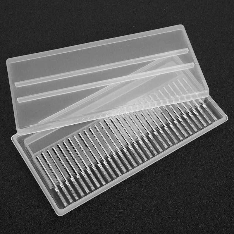 30Pcs Diamond Drill Bits, 2.5mm Diamond Drill Bit Cylindrical Flat