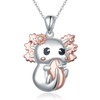 Alphm Axolotl Necklace 925 Sterling Silver Axolotl Pendant Cute Animal
