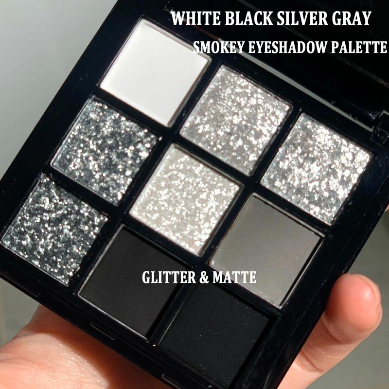 9 Colours Brown Eyeshadow Palette, Glitter Eyeshadow Matte Shimmer Natural