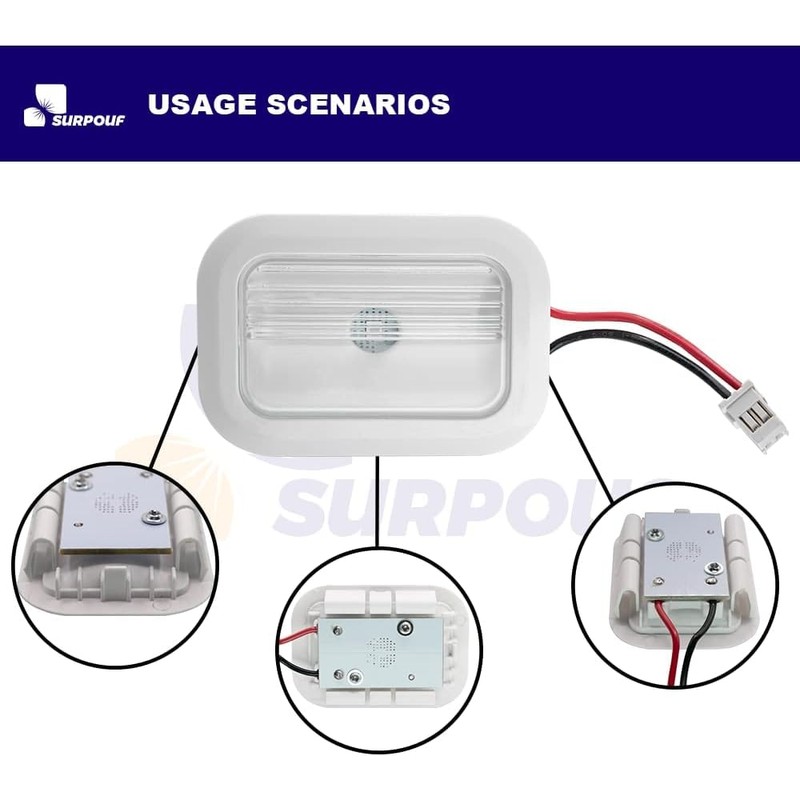3-Pack W10843353 W10695459 Refrigerator LED Light Module Assembly Fits for
