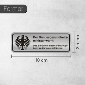 easydruck24de Fun Sticker, Tooth Loss Warning I Funny Slogan for Motorbike, Moped I Car Sticker, Bike Sticker I Weatherproof (English language not guaranteed), 10 x 3,5 cm